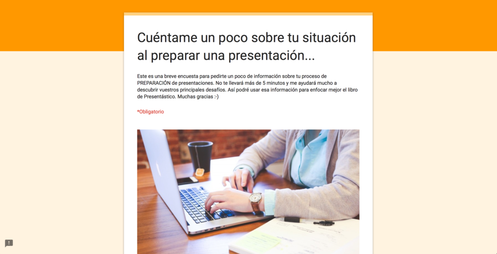 Mini encuestas sobre cómo preparar presentaciones
