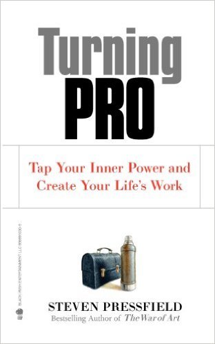 Portada de libro "Turning Pro" de Steven Pressfield