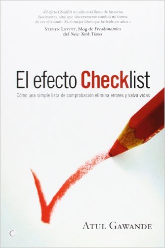 Portada del libro "El efecto Checklist" de Atul Gawande