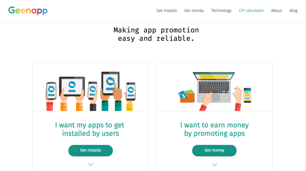 Captura del sitio web geenapp.com