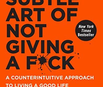 Portada del libro "The Subtle Art of Not Giving a F*ck" de Mark Manson