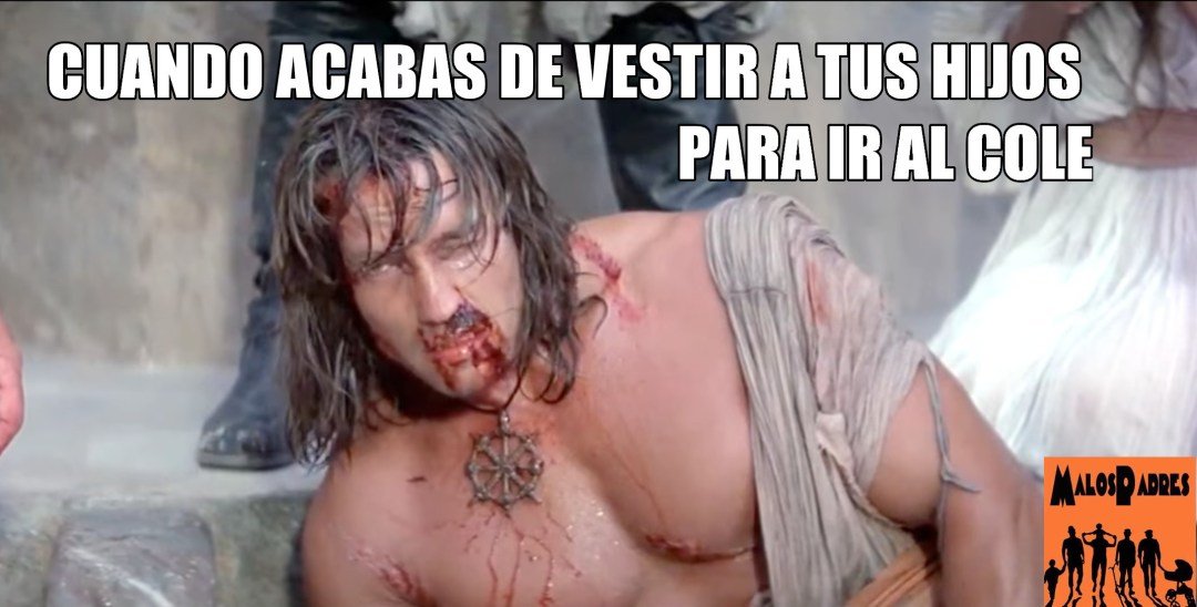 Cuando acabas de vestir a tus hijos para ir al cole