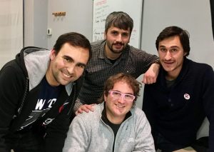Ricardo Téllez con Marc Alier, Carles Caño y Daniel Amo