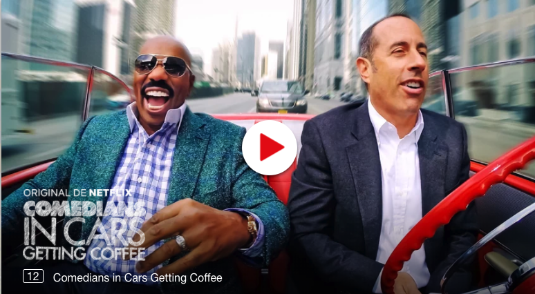 Comedians in cars getting coffee